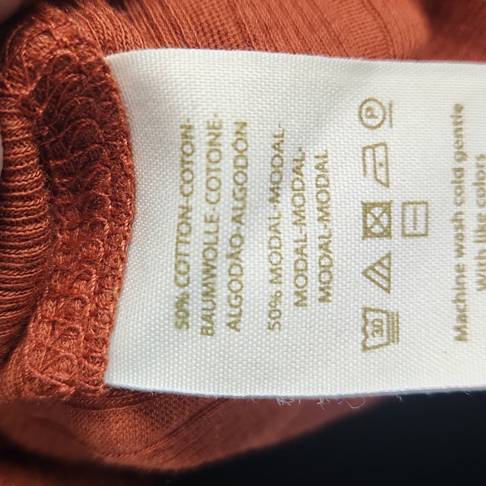 We The Free Keyhole Ribbed Tank Rust Orange - Medium - Picture 7 of 7